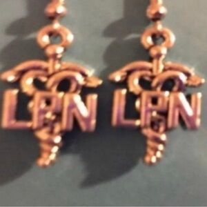 LPN Caduceus Medical Nurse Earrings